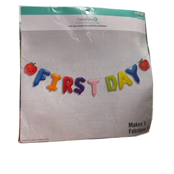 Celebrate It Vibrant 'First Day' Foil Banner - Picture 1 of 2